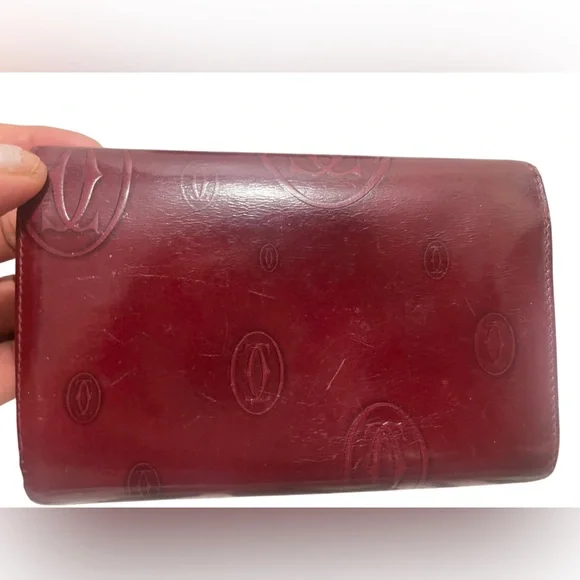 💜💚Cartier Burgundy Leather Wallet. - Picture 4 of 11